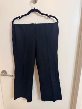 Maeve Anthropologie The Margot Black Pants Pull-On Straight Leg Size Large
